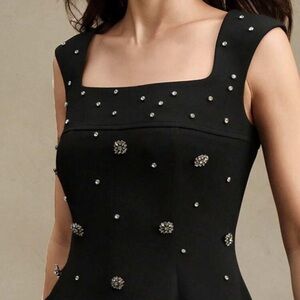 Elegant Black Dress with Embellishments